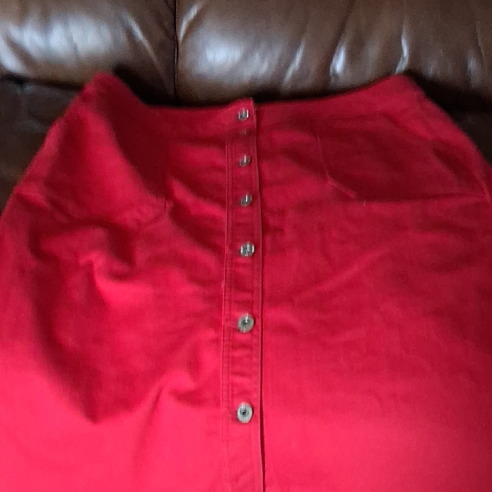 Liz Claiborne Red Jean Skirt